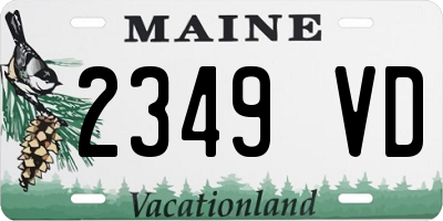 ME license plate 2349VD