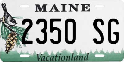 ME license plate 2350SG