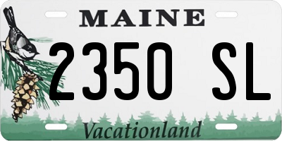 ME license plate 2350SL