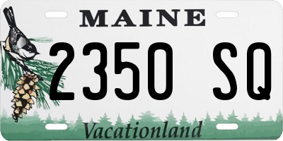 ME license plate 2350SQ