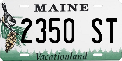 ME license plate 2350ST