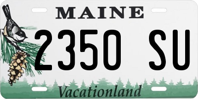 ME license plate 2350SU