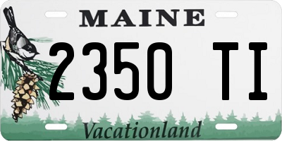 ME license plate 2350TI