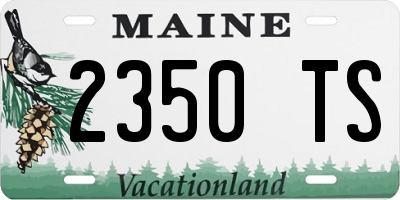 ME license plate 2350TS