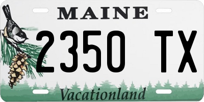 ME license plate 2350TX