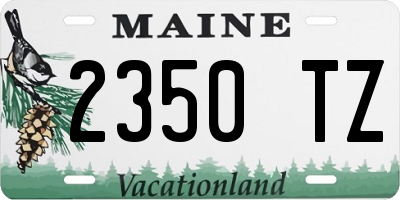 ME license plate 2350TZ