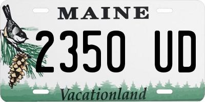 ME license plate 2350UD