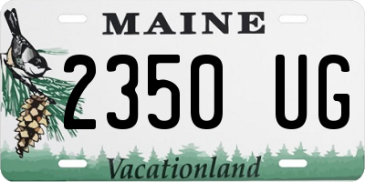 ME license plate 2350UG