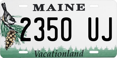ME license plate 2350UJ