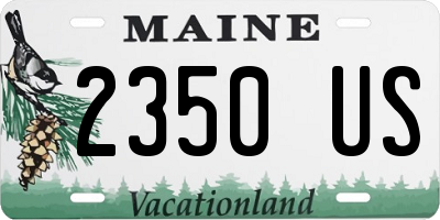 ME license plate 2350US