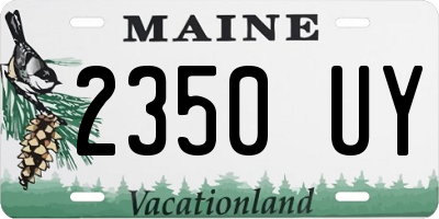 ME license plate 2350UY