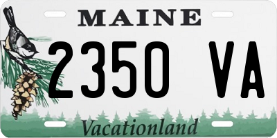 ME license plate 2350VA