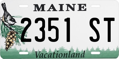 ME license plate 2351ST