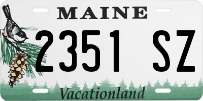 ME license plate 2351SZ