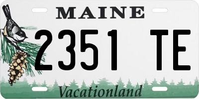 ME license plate 2351TE