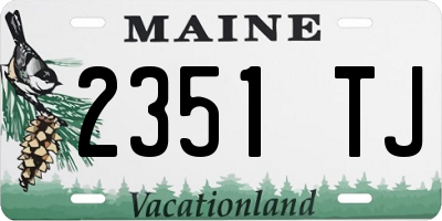 ME license plate 2351TJ