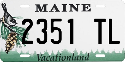 ME license plate 2351TL