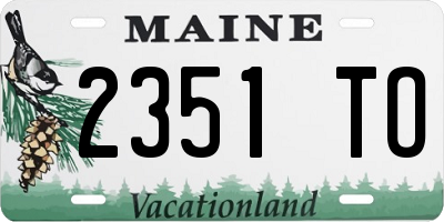 ME license plate 2351TO