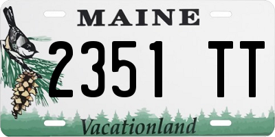 ME license plate 2351TT
