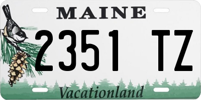 ME license plate 2351TZ