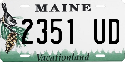 ME license plate 2351UD