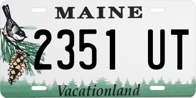 ME license plate 2351UT