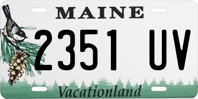 ME license plate 2351UV