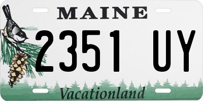 ME license plate 2351UY