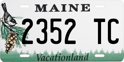 ME license plate 2352TC