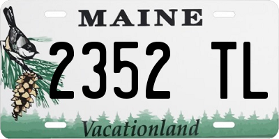 ME license plate 2352TL
