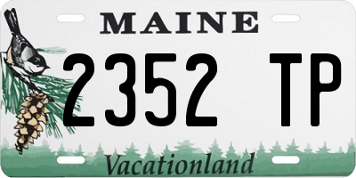 ME license plate 2352TP
