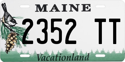 ME license plate 2352TT