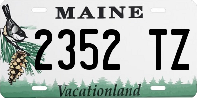 ME license plate 2352TZ