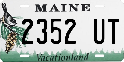 ME license plate 2352UT