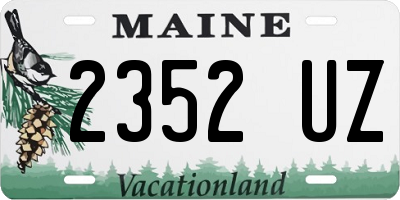 ME license plate 2352UZ