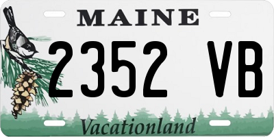 ME license plate 2352VB