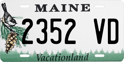 ME license plate 2352VD