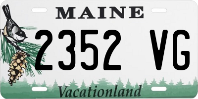 ME license plate 2352VG