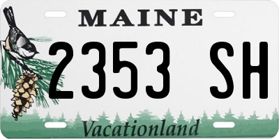 ME license plate 2353SH