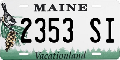 ME license plate 2353SI