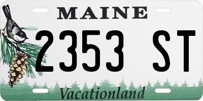 ME license plate 2353ST