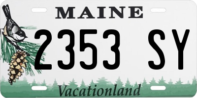 ME license plate 2353SY