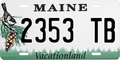 ME license plate 2353TB