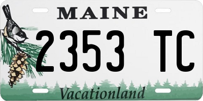 ME license plate 2353TC