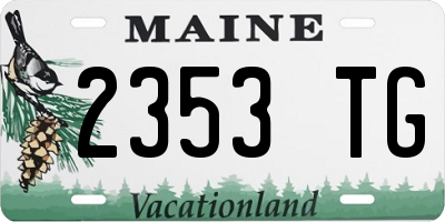 ME license plate 2353TG