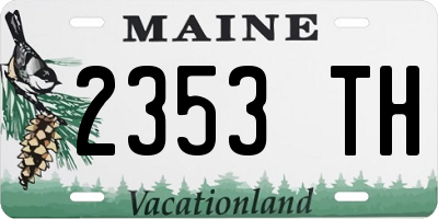 ME license plate 2353TH