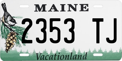 ME license plate 2353TJ