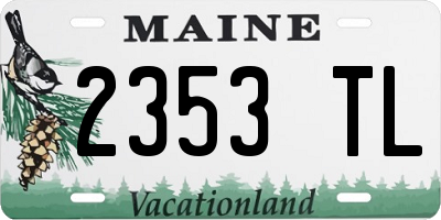 ME license plate 2353TL