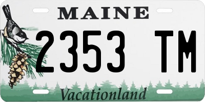 ME license plate 2353TM
