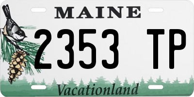 ME license plate 2353TP